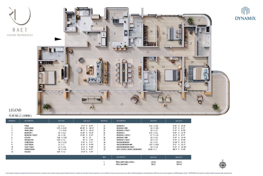 FLAT No.2 (4BHK)
